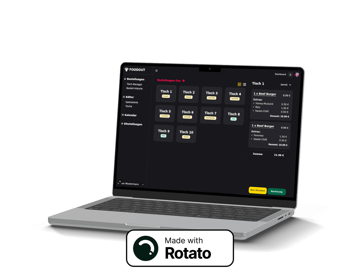 Tischverwaltungs-Dashboard